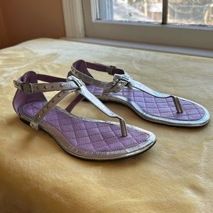 Sperry Silver and Purple Studded Sandals